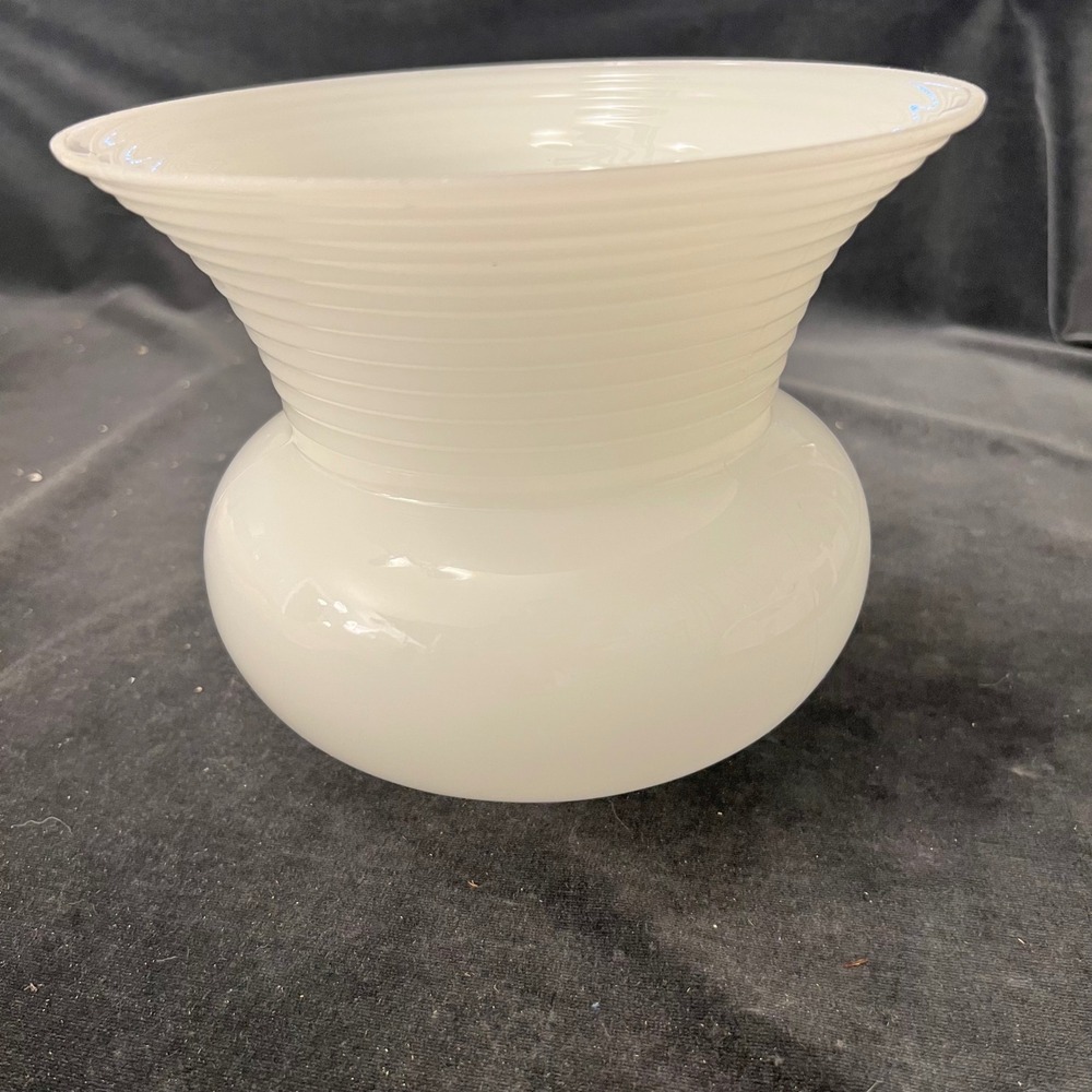 Vintage Ribbed Milk Glass Lampshade Bell Shape |  Cottage Grandma